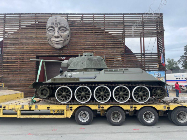 Новый экспонат– легендарный танк Т-34! 